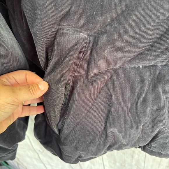 Vintage Tommy Hilfiger 90s Corduroy Trucker Style Black Puffer Jacket XXL - Picture 6 of 9